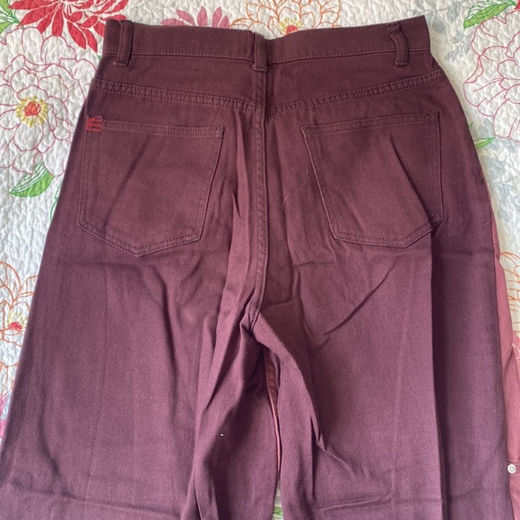 UO duo tone burgundy pant - Picture 4 of 5
